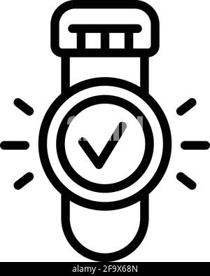 Done test tube icon. Outline Done test tube vector icon for web design isolated on white background Stock Vector