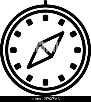Safari compass icon. Outline Safari compass vector icon for web design isolated on white background Stock Vector