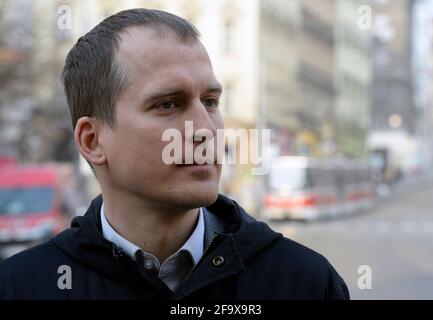 Prague, Czech Republic. 10th Apr, 2019. ***FILE PHOTO*** Jan Cizinsky, Mayor of Prague 7 municipal district and Praha Sobe leader, attends a press conference to start a reconstruction of a tram line, on April 10, 2019, in Prague, Czech Republic. Credit: Katerina Sulova/CTK Photo/Alamy Live News Stock Photo