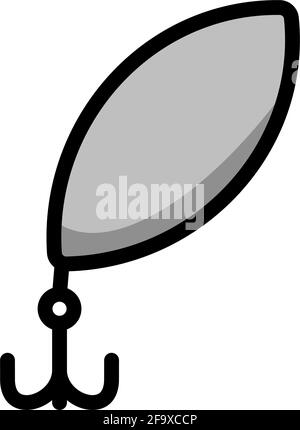 Fishing Spoon Icon. Editable Bold Outline With Color Fill Design. Vector Illustration. Stock Vector