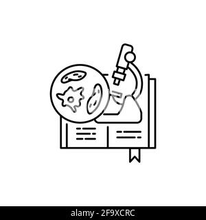 Microbiology color line icon. Pictogram for web page, mobile app, promo. UI UX GUI design element. Editable stroke. Stock Vector