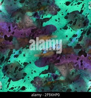 Graphite background. Simple abstract colorful watercolor, animal print. Hand-painted texture with drops, paint smears. Best for  wallpapers, covers Stock Photo