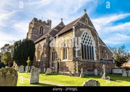 Exterior of All Saints Church Clifton in Clifton, Bedfordshire, UK Stock Photo