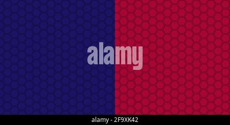 Background of the hexagons of the colors of Barcelona Stock Vector