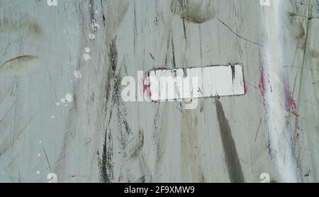 Abstract grunge background with smeared paint and empty sticker, free copy space Stock Photo