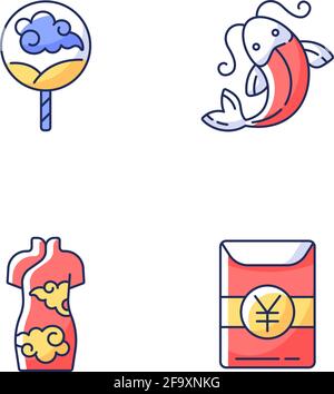 Chinese traditions linear icons set Stock Vector Image & Art - Alamy
