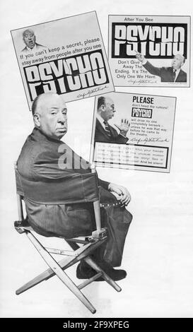 Promotional ad from the additional companion pressbook produced for the publicity stunt of not admitting anyone to movie theatres after the start of PSYCHO 1960 director ALFRED HITCHCOCK novel Robert Bloch music Bernard Herrmann  Shamley Productions ./ Paramount Pictures Stock Photo