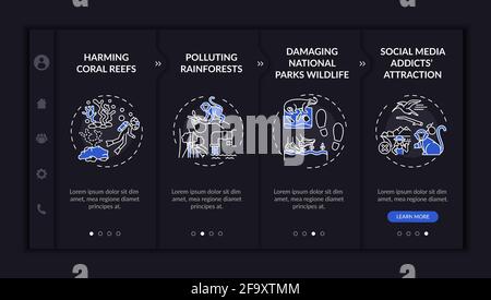 Green tourism challenges onboarding vector template Stock Vector
