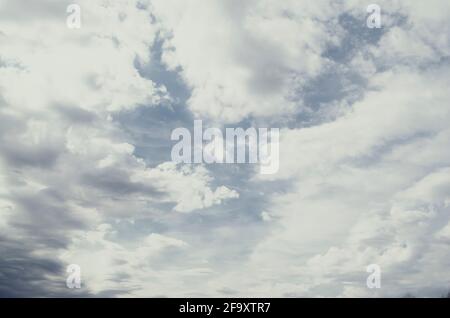 Cloudscape. Retro style picture. Cloudy sky. Stock Photo