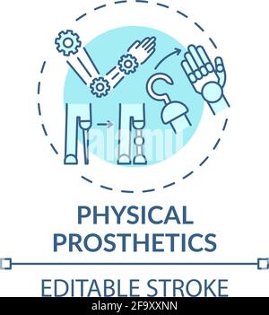 Physical prosthetics concept icon Stock Vector
