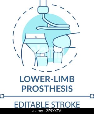 Lower-limb prosthesis concept icon Stock Vector