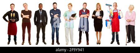 Group of adult people of different ages as a society concept Stock Photo