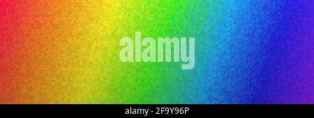 Low poly polygon background pattern in colorful rainbow colors as a header Stock Photo