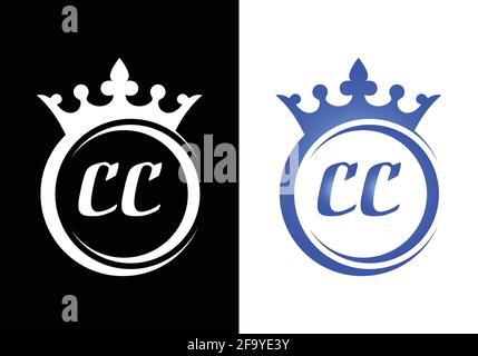 king crown letter alphabet C C for company logo icon design. Stock Vector