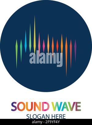 Sound Wave. Colorful sound waves for party, DJ, pub, clubs, discos. Audio equalizer technology. illustration Stock Vector