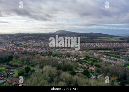 Telford from the skies by drone Stock Photo