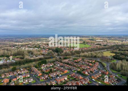 Telford from the skies by drone Stock Photo