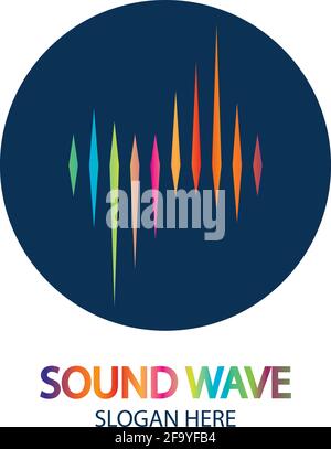 Sound Wave. Colorful sound waves for party, DJ, pub, clubs, discos. Audio equalizer technology. illustration Stock Vector