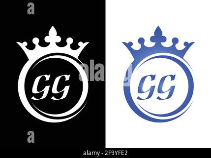 gold golden alphabet letter gg g g logo icon combination design ...