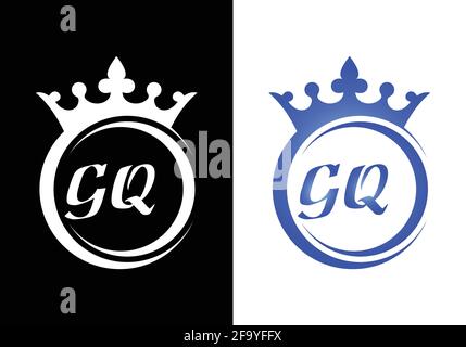 king crown letter alphabet G Q for company logo icon design. Stock Vector