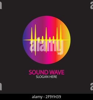 Sound Wave. Colorful sound waves for party, DJ, pub, clubs, discos. Audio equalizer technology. illustration Stock Vector