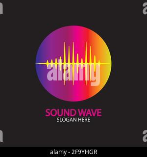 Sound Wave. Colorful sound waves for party, DJ, pub, clubs, discos. Audio equalizer technology. illustration Stock Vector