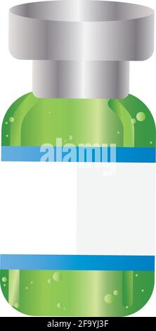 Isolated vial icon. Medical treatment. Vaccination concept - Vector Stock Vector