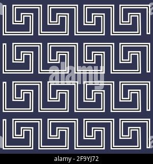 A simple pattern of curved black and white lines. Stock Vector