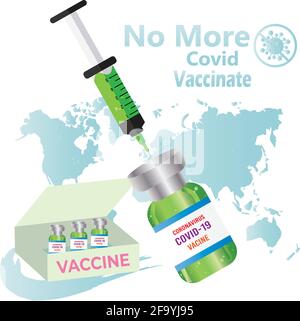 Vaccination in the world. Covid-19 treatment - Vector Stock Vector