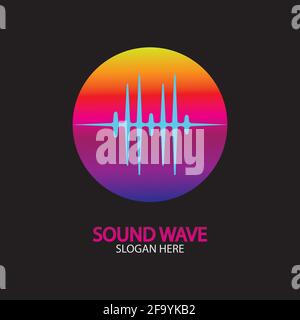 Sound Wave. Colorful sound waves for party, DJ, pub, clubs, discos. Audio equalizer technology. illustration Stock Vector