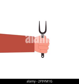 Fork icon vector illustration isolated on white background. Stock Vector