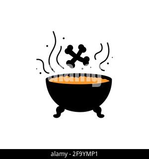 Magic potion vector icon isolated on white background. Stock Vector