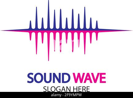 Sound waves vector illustration design template Stock Vector