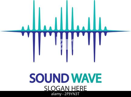 Sound waves vector illustration design template Stock Vector