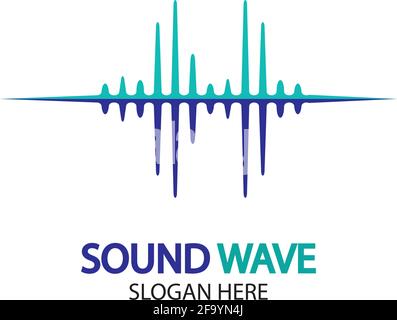 Sound waves vector illustration design template Stock Vector