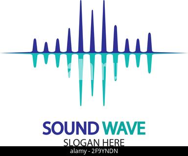 Sound waves vector illustration design template Stock Vector