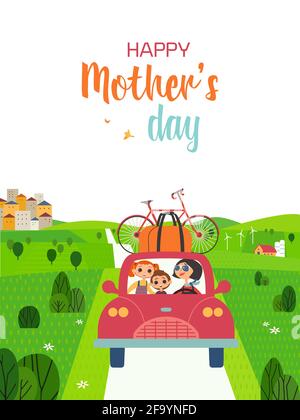 Happy Mothers day vector poster Stock Vector
