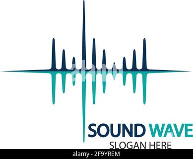 Sound waves vector illustration design template Stock Vector