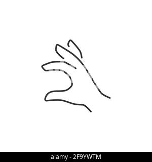 Hand Related Vector Line Icons. Stock Vector