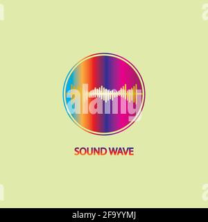 Sound Wave. Colorful sound waves for party, DJ, pub, clubs, discos. Audio equalizer technology. illustration Stock Vector