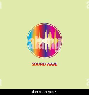Sound Wave. Colorful sound waves for party, DJ, pub, clubs, discos. Audio equalizer technology. illustration Stock Vector