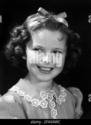 Shirley Temple. Portrait of the American child actress, Shirley Temple (1928-2014) by Harry Warnecke and Lee Elkins, 1938 Stock Photo