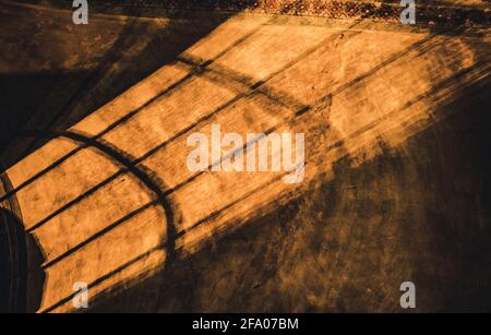 shadows from the lattice in a mysterious arch Stock Photo