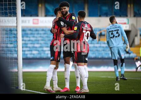 Dominic Solanke Of AFC Bournemouth Celebrates Scoring His Teams First ...