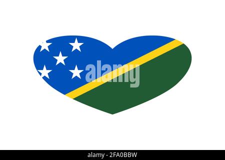 Isolate flag of Solomon Islands on a flagpole fluttering in the wind on ...