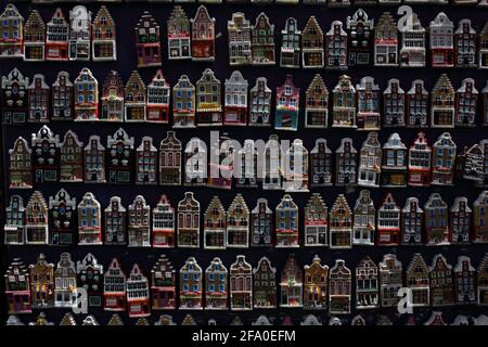 Historical Amsterdam house facade magnet Stock Photo