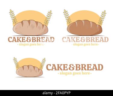 Illustration vector design of cake and bread logo template for your business or company Stock Vector