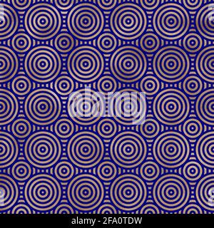 Seamless circle abstract background in purple goldd colours. Abstract geometric seamless pattern with circles. Trendy textures. Modern abstract design Stock Photo