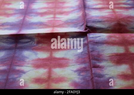 A Piece of Hand-Made, Hand-Dyed Japanese Paper Stock Photo