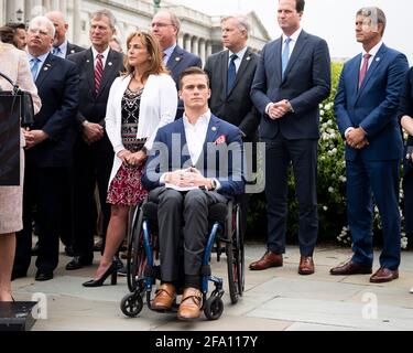 Washington, DC, USA. 21st Apr, 2021. April 21, 2021 - Washington, DC, United States: U.S. Representative MADISON CAWTHORN (R-NC) at a press conference about the Republican Study Committee's proposed Iran related legislation. Credit: Michael Brochstein/ZUMA Wire/Alamy Live News Stock Photo